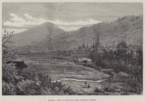 Kathe, une ville dans le district des mines de rubis, Birmanie - Walter Paget
